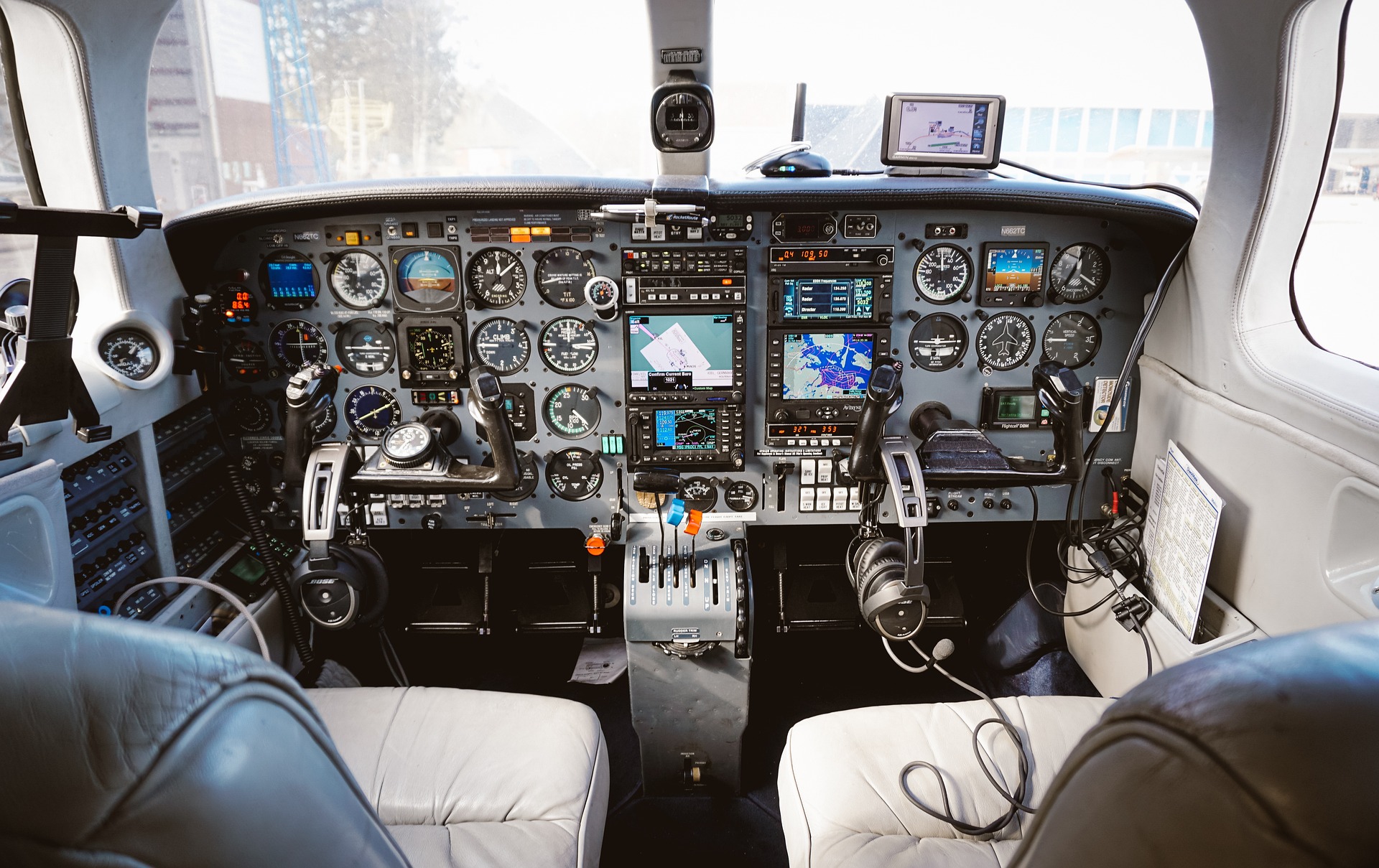 Cockpit Airplane Jet Aviation