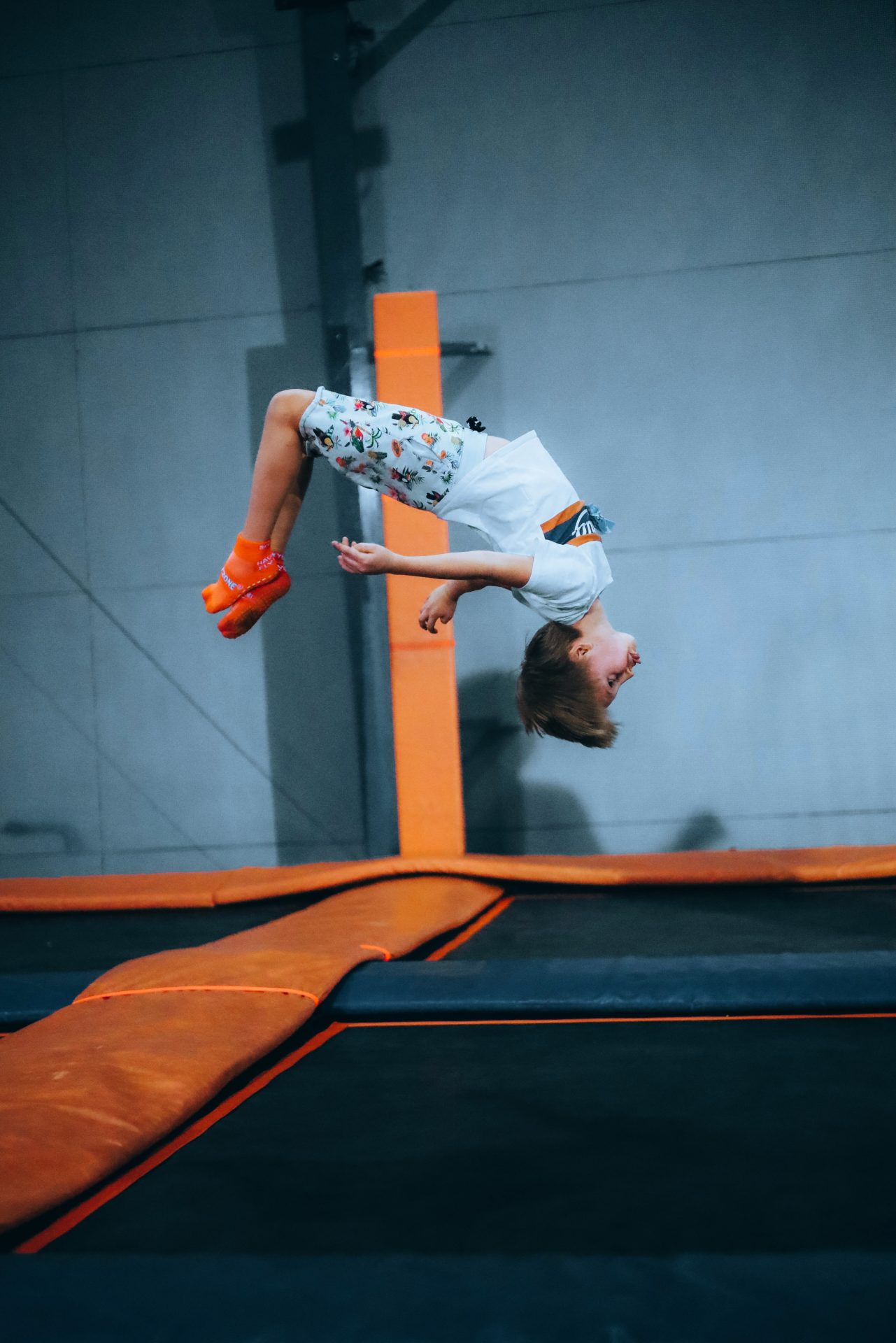 A kid Jumping in Trampoline